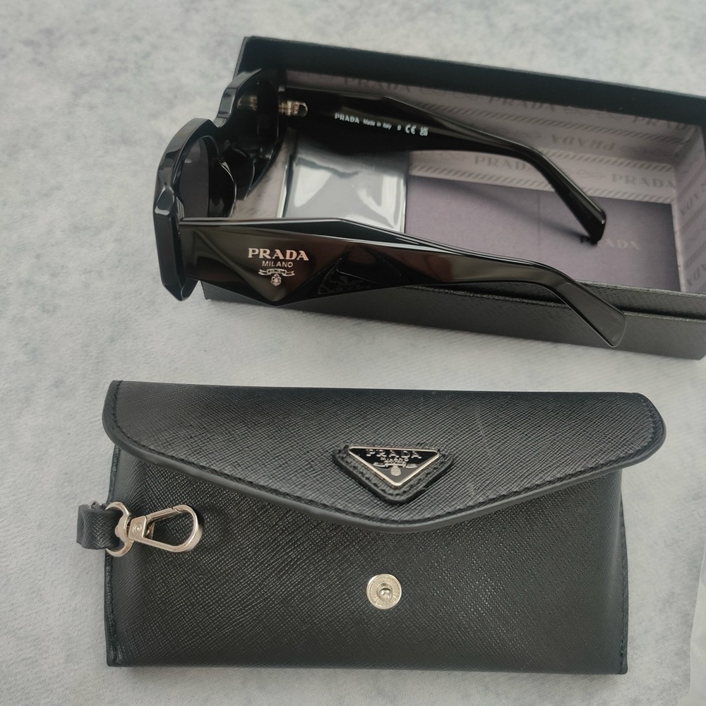 Prada Black Unisex Sunglasses - Picture 3 of 9